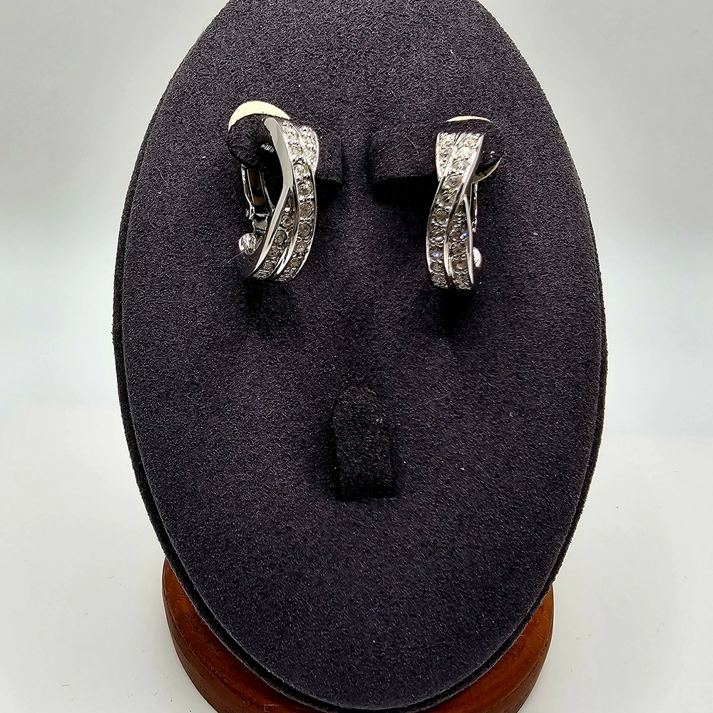 Swarovski Silver Clip-on Earrings